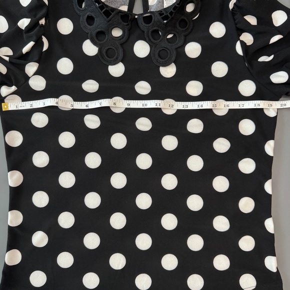 Black and white polka dot blouse - Picture 7 of 9